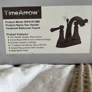 TimeArrow Matte Black sink faucet